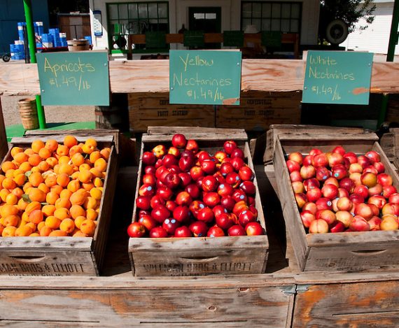 Roadside Produce Stand in Centreville, between Fresno and Kings Canyon, California, USA.